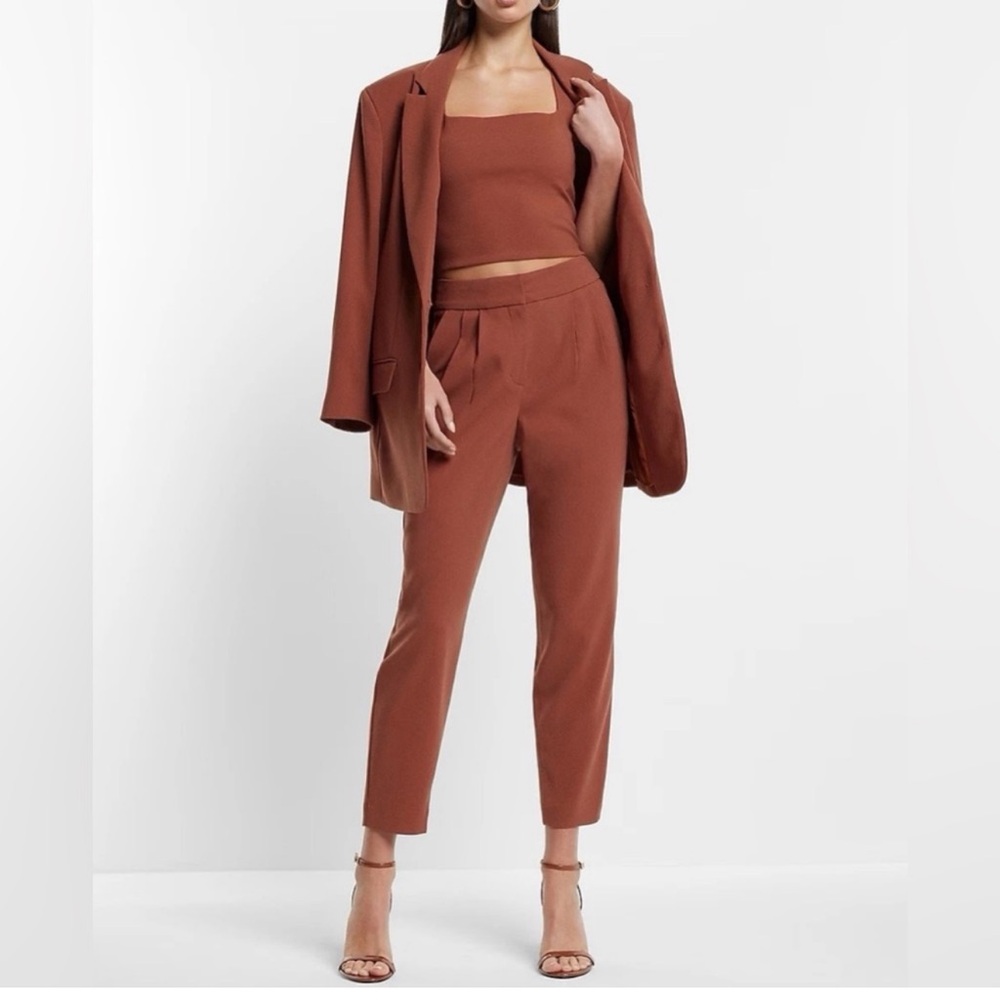 Express Terracotta Boyfriend Blazer